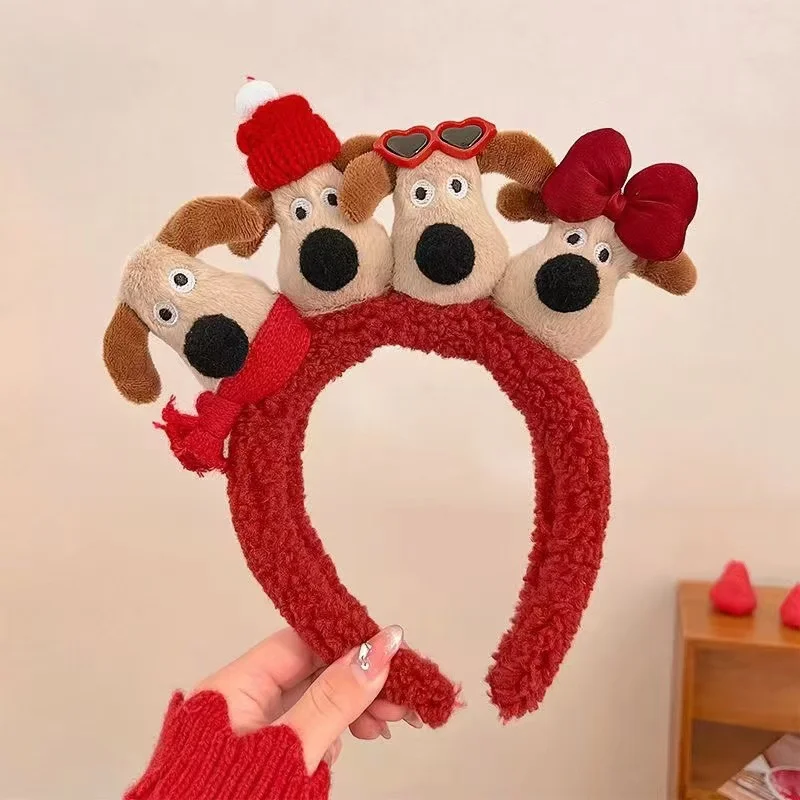 رباط شعر من القطيفة على شكل رسوم كرتونية حمراء ساحرة - طراز قديم لطيف للسيدات، مناسب للارتداء اليومي أو الهدايا. #3