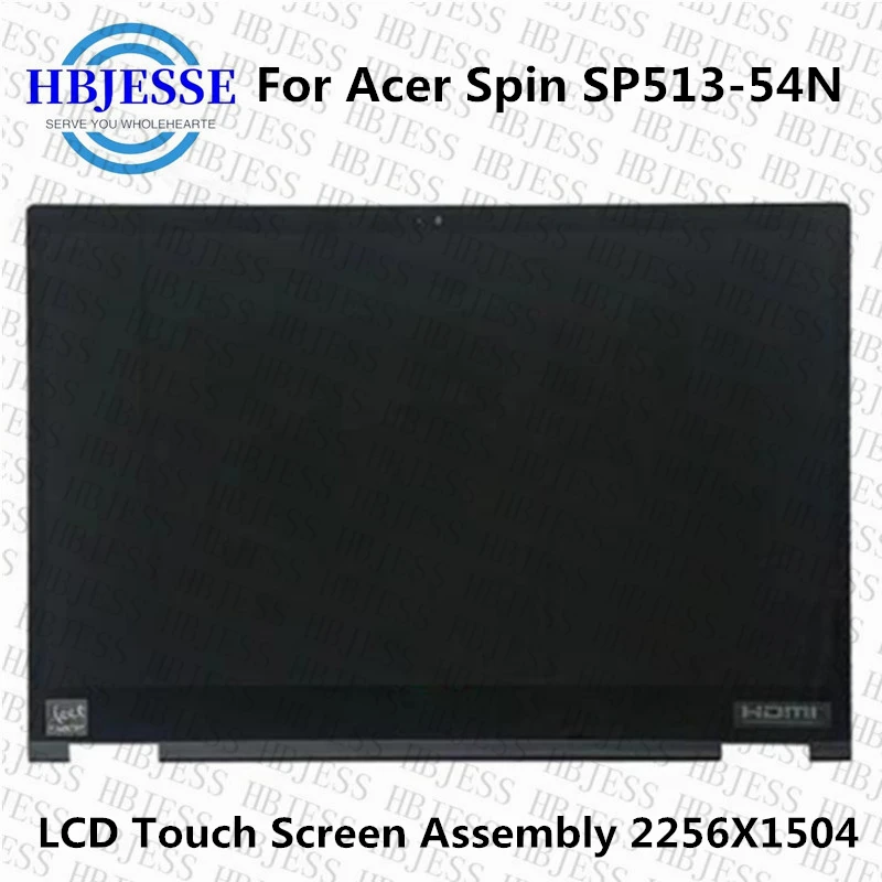 

Original 13.5'' For Acer Spin 5 SP513-55N SP513-54N LCD Touch Screen EDP 40Pins 100% sRGB Digitizer Assembly NE135FBM-N41