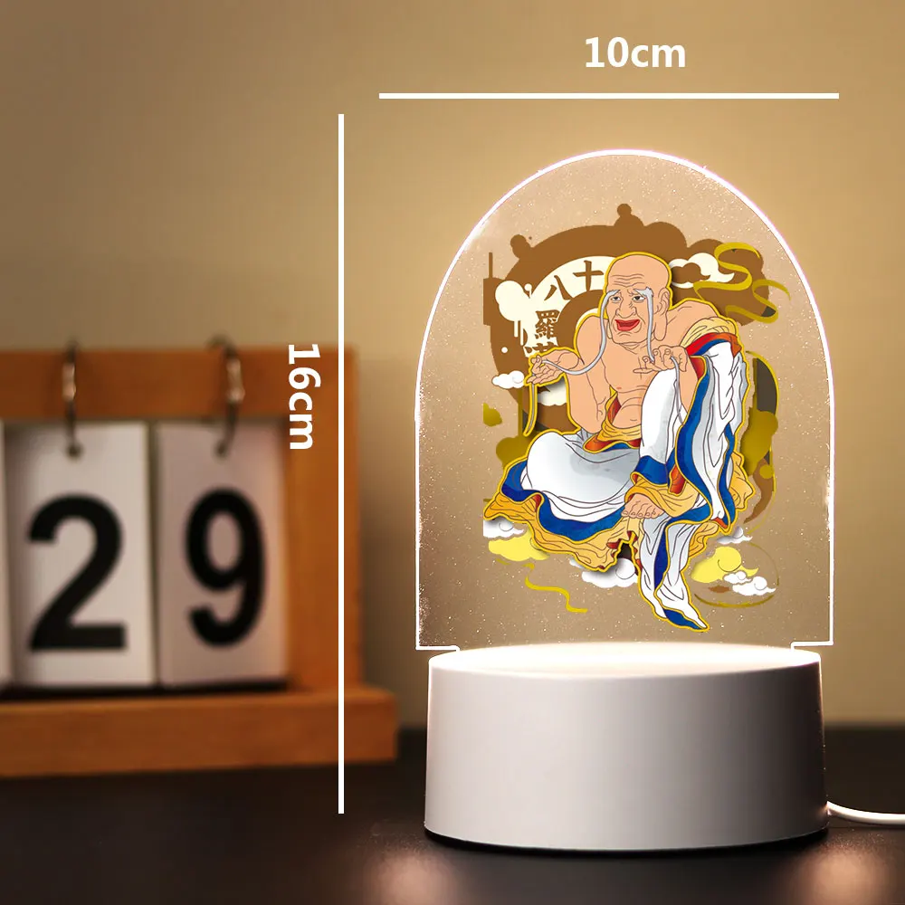 1 pc hot buddhistic bambini camera da letto Decor lampada 3D illuminazione per interni regali