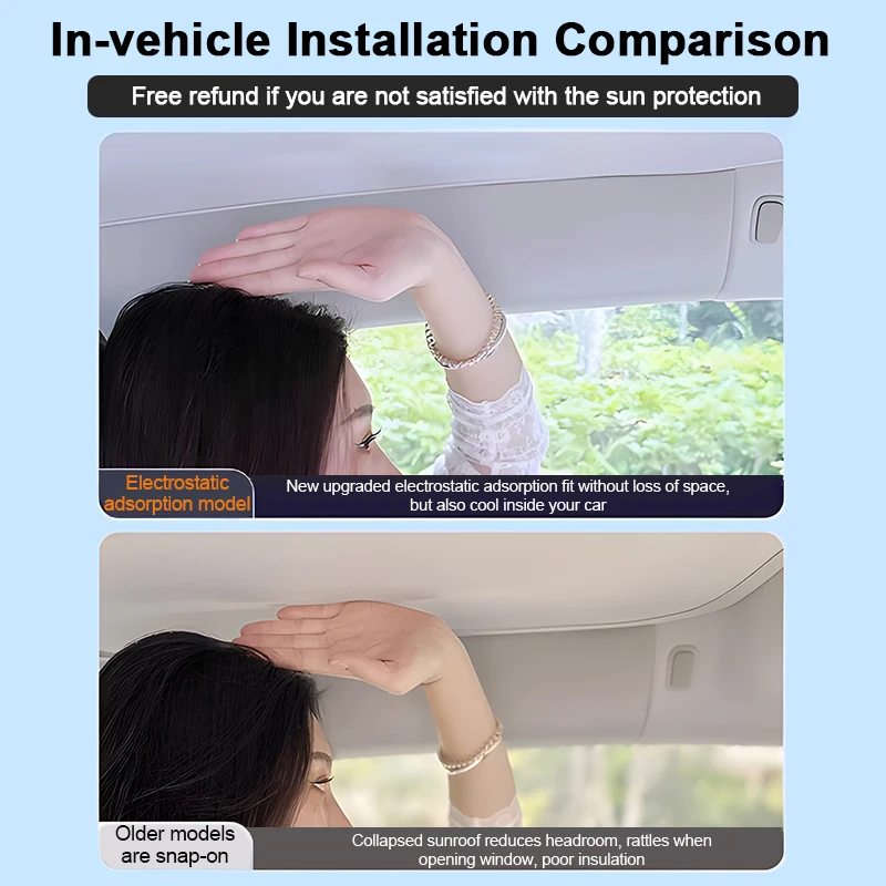 فتحة سقف كهرباء لـ MG ZS ZST ZS EV VS Astor ZS11 2017 ~ 2023 مظلات سقف ممتصة للشمس ملحقات كوة أعمى #6