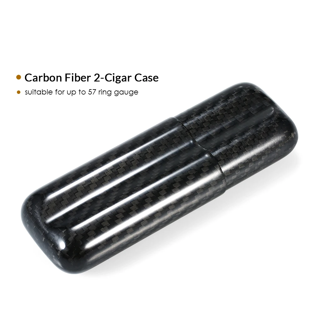 New Portable Cigar Humidor Carbon Fiber Load 2 /3Pcs Cigar Case Tube Storage Box Mini Travel Humidor Holde Smoking Accessories