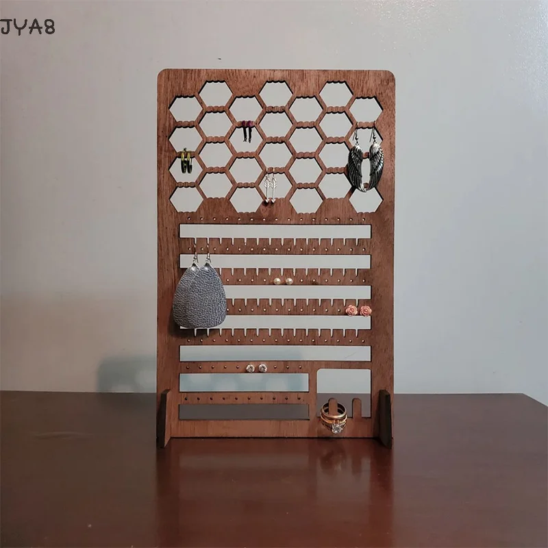 

Jewelry Display Stand Earring Display Rack Stand Wooden Versatile Countertop Rack For Jewelry And Other Small Accessories