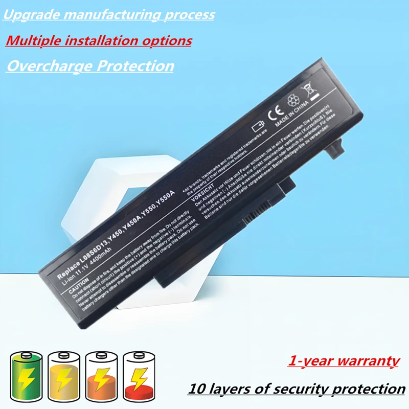 بطارية لابتوب لهاتف لينوفو ايداباد ، Y450 ، Y450 ، 7.5 ، Y450A ، Y450G ، Y550 ، Y550 ، 47 ، Y550A ، Y550P