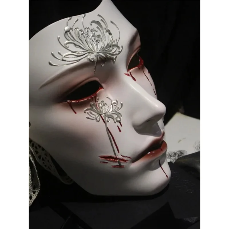 

qq34Mask Retro Hand Drawing Fashion Men and Women SameStyle Ancient Adult Style Hanfu Props Ball Party Secret Room Accesso