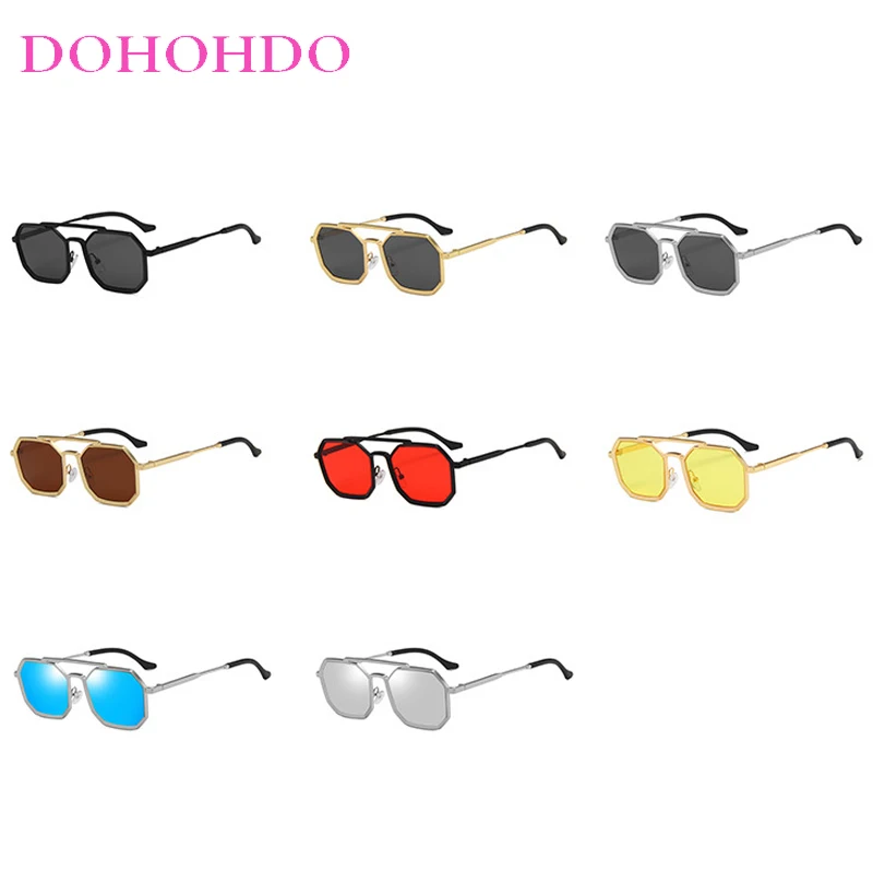 

Steampunk Metal Frame Pilot Sunglasses For Women Men Fashion Luxury Designer Outdoors Driving Summer Traveling Sun Glasses UV400