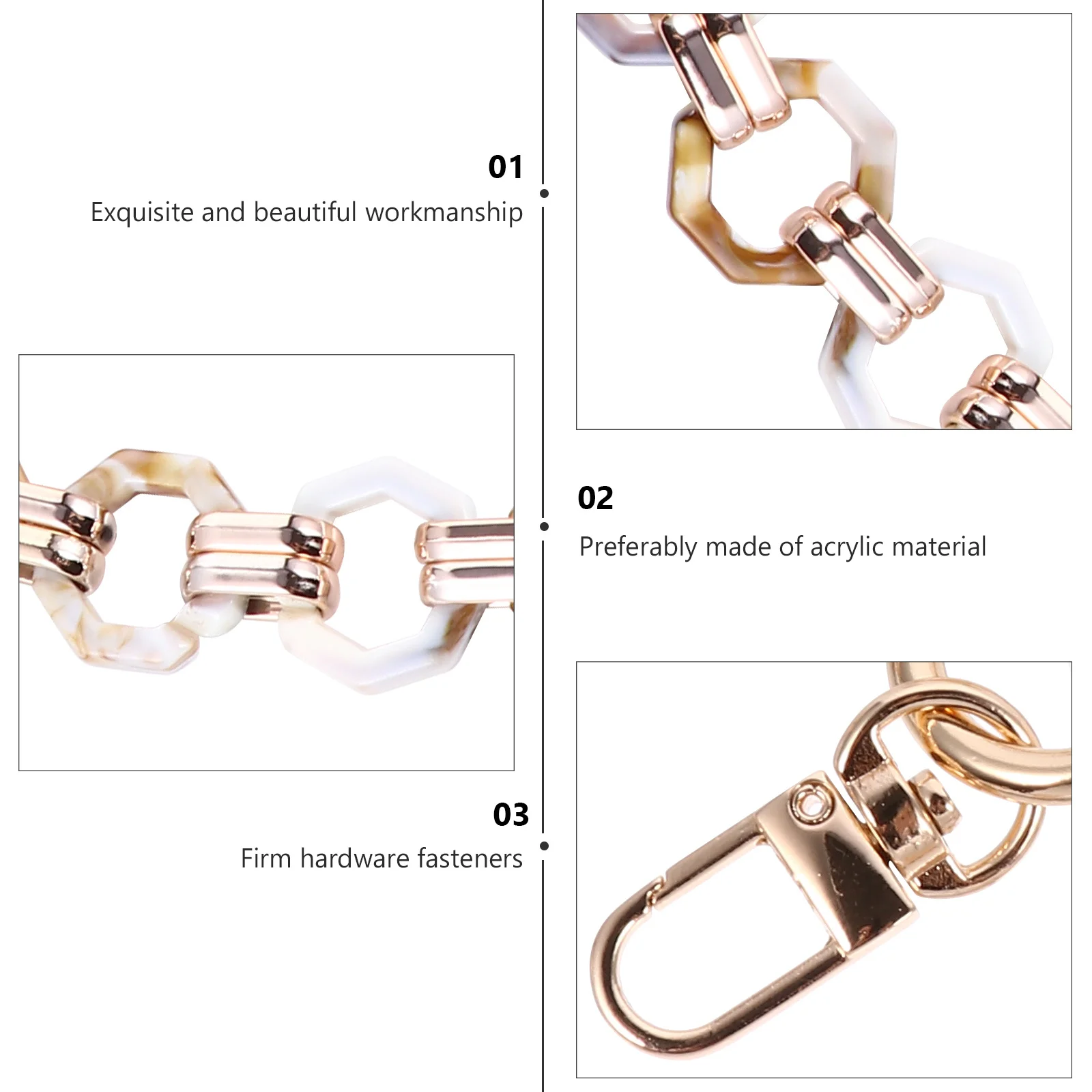 الرجعية الراتنج سلسلة سميكة سحابة الشكل Diy بها بنفسك حقيبة حزام استبدال دائم حقيبة يد الموضة سلسلة الكتف التبعي #3