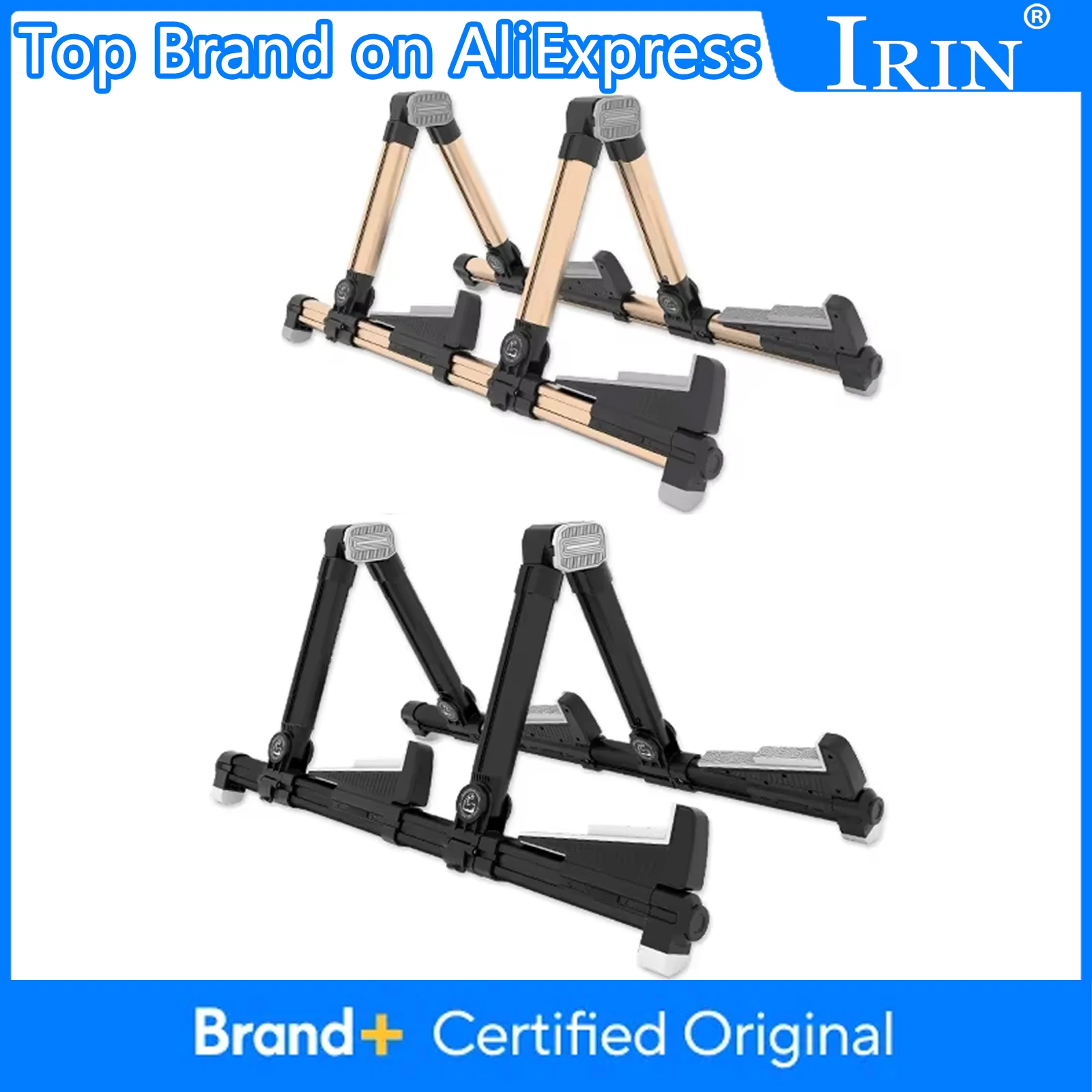 

Складная подставка для гитары GALUX | Регулируемая подставка для 2 гитар, устойчивая опорная стойка-держатель для акустических/классических/электрических гитар