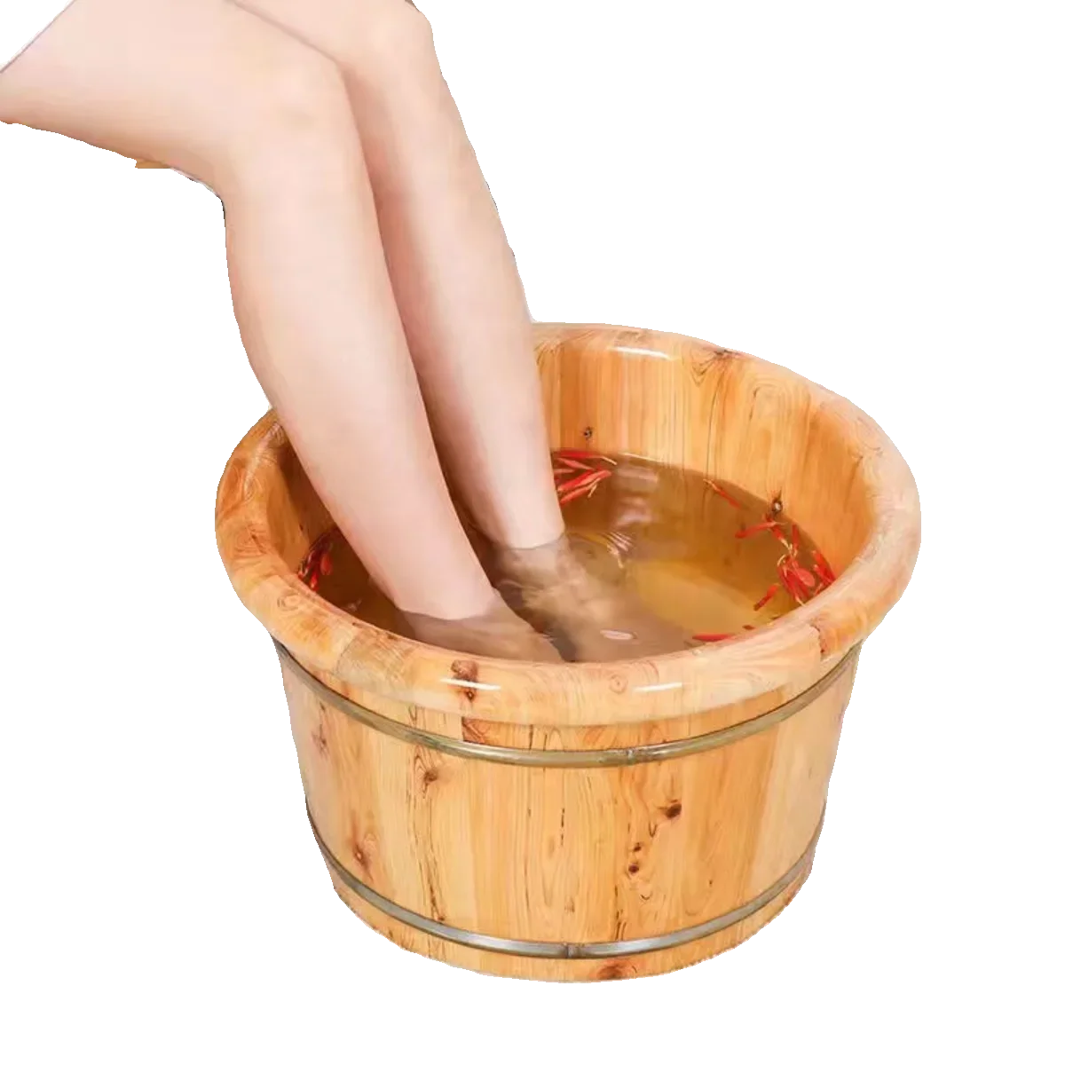 Foot soaking bucket cypress wooden foot bath foot soaking wooden washing basin household soaking