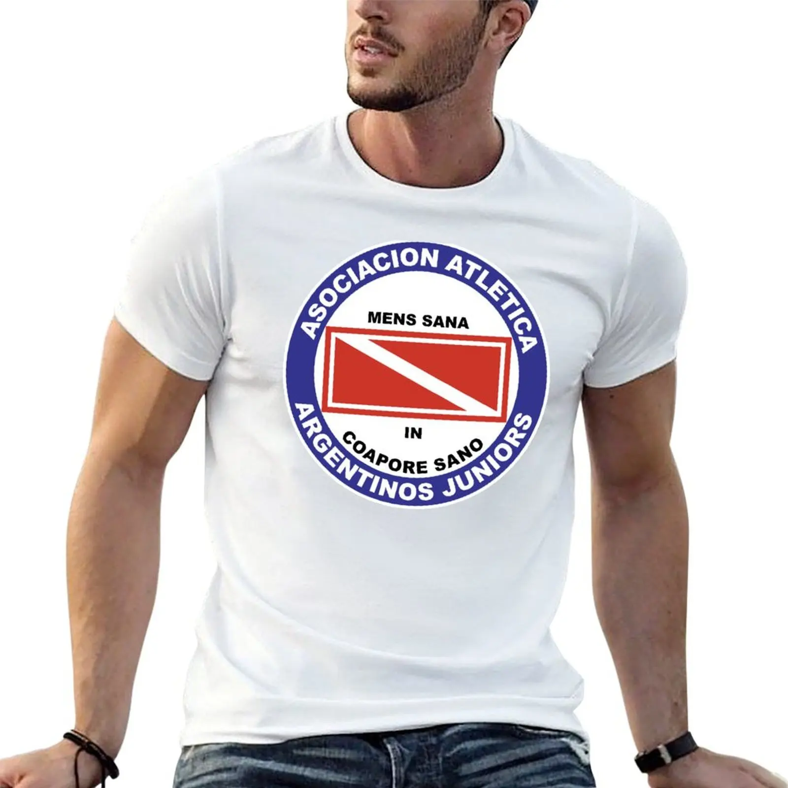 

Argentinos Juniors Crest/Logo T-Shirt man t shirts graphic g man t shirts for men T-Shirt
