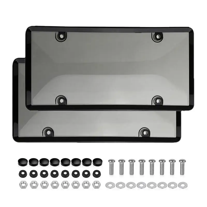 

Тонированный протектор номерного знака, 2 шт., для автомобилей США и Канады, прозрачный протектор, чехлы для номерного знака, для автомобилей США и Канады