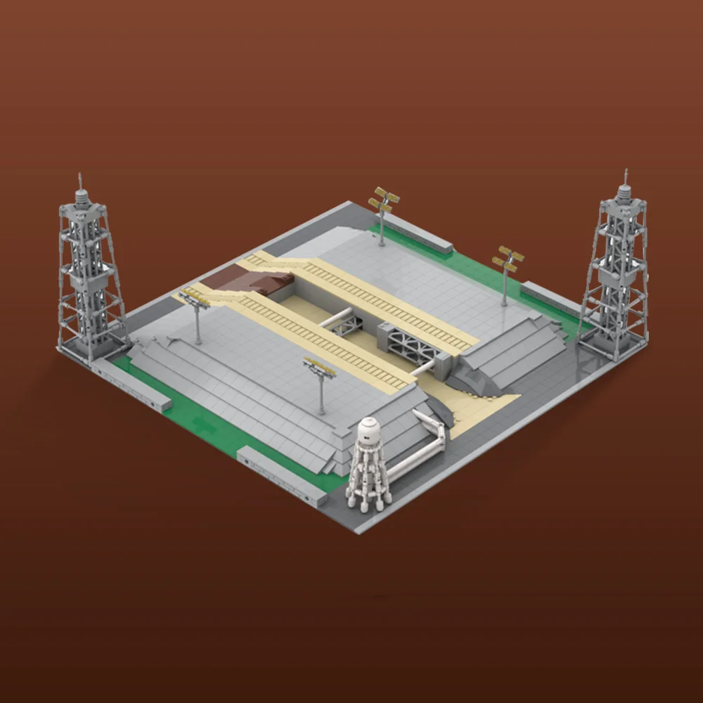 MOC- 193861   NASA Artemis modułowy system uruchamiania kosmicznego Model klocki seria Aerospace zmontowana zabawka z klocków DIY kreatywny prezent