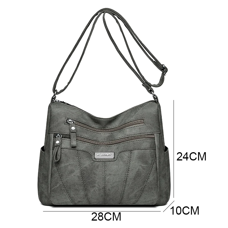 New Trend soft PU Leather Crossbody Tote Women High Quality Designer Handbag Luxury Purse Ladies Fashion Shoulder Messenger Bags