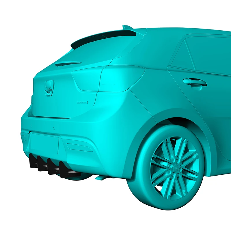 

Use For Kia Rio Hatchback 2017--2021 Year Rear Diffuser Bumper Lips Spoiler Splitter Body Kit Accessories