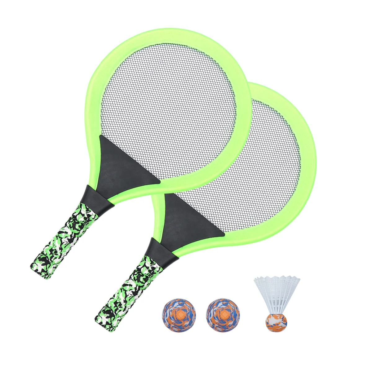 Tennis Balls Racket Kid Toys Racquet for Children Play Badminton Kids Green EVA