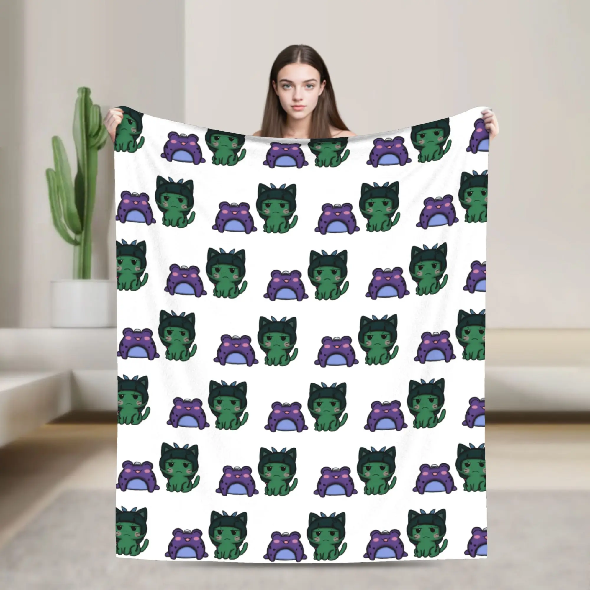 Jinshi MaoMao Flannel Throw Blankets The Apothecary Diaries Anime Blankets for Bedding Car Super Warm Quilt
