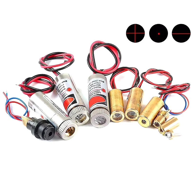 650nm 5mW Red Point / Line / Cross Laser Module Head Glass Lens Focusable Focus Adjustable Laser Diode Head Industrial Class