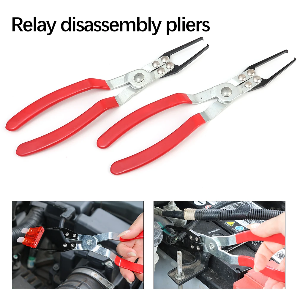 Car Relay Disassembling Pliers Easy Operation Relay Extraction Clamp Replacement Relay Puller Pliers Fuse Removal Pliers Tools