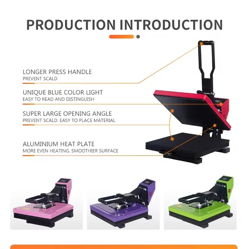 Hot Pressing Digital Heat Press Machine for T-Shirt for Transferring Designs and Artwork