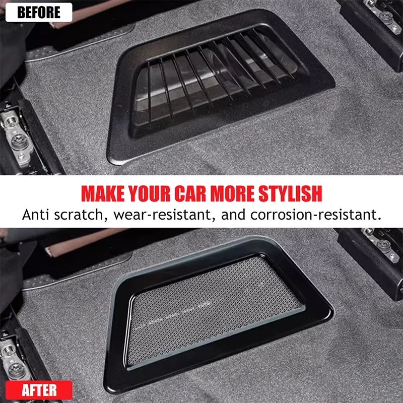 2Pcs Stainless Steel Silver  For BMW IX 40 50 M60 2022-2024 Car Rear Air Vent Conditioner Outlet Dust Cover Interior Accessories
