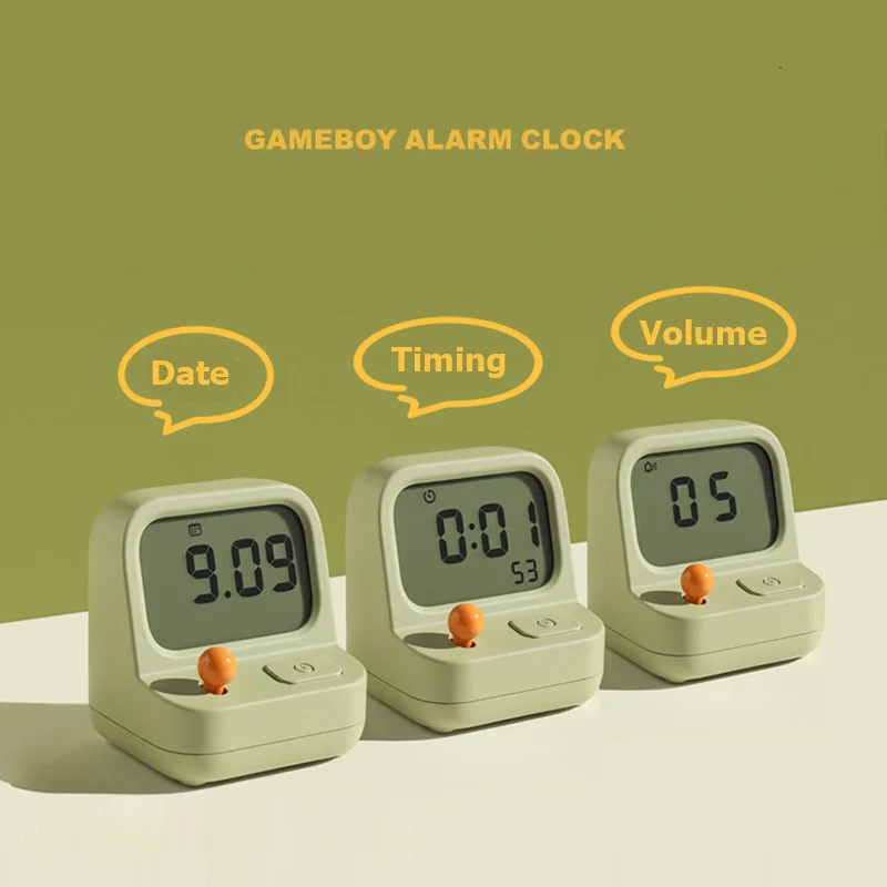 Retro Alarm Clock with Positive Countdown, Backlit LCD Display, Snooze Alarm Clock, Kid Gift