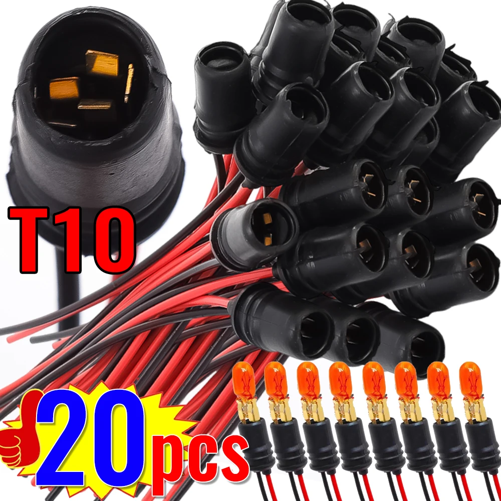 2/5/10/20 stücke T10 W5W 147 Sockel Marker Instrument Lichter Halter Stecker Draht Birne Weiche Gummi kabelbaum Auto Teile Zubehör Werkzeug