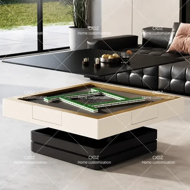 Slate Lifting Mahjong Table Simple Fully Automatic Multi-functional Coffee Table Mahjong Machine Dining Table Integrated