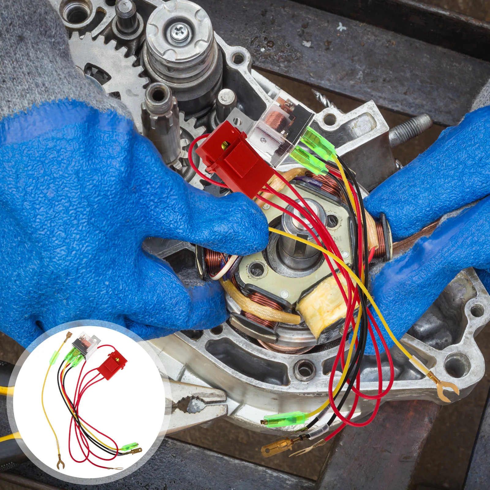 

1Set Car Motorcycle Horn Wire Relay Kit Universal Wiring Harness 12V 24V Horn Relay Harness Replacement Upgrade