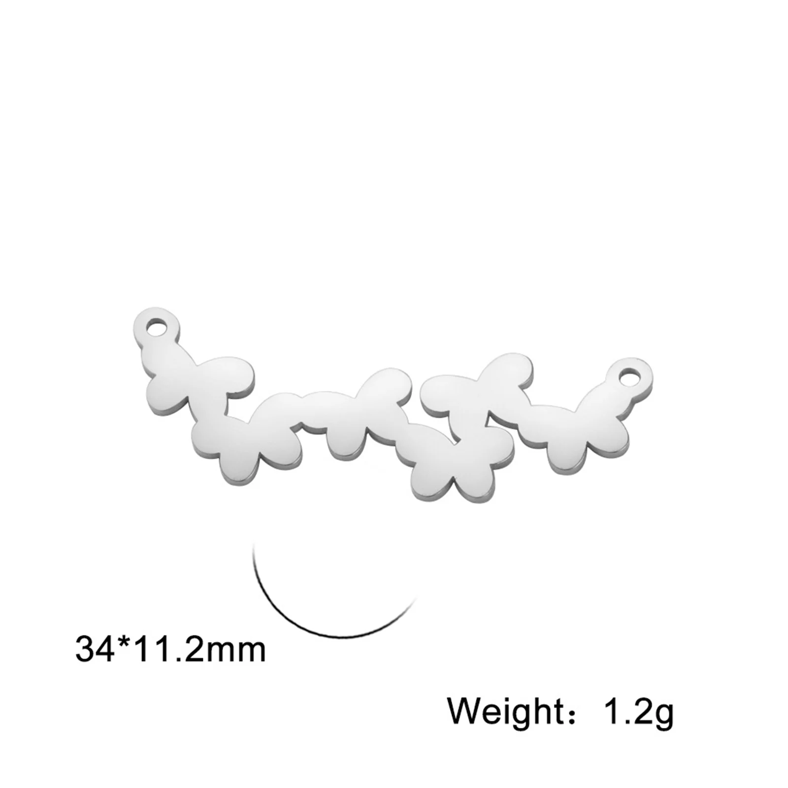 1PC Fashion Stainless Steel Butterfly Charm Pendant High Quality Charm Diy Necklace Bracelet Jewelry Making Findings 34mm X 11mm