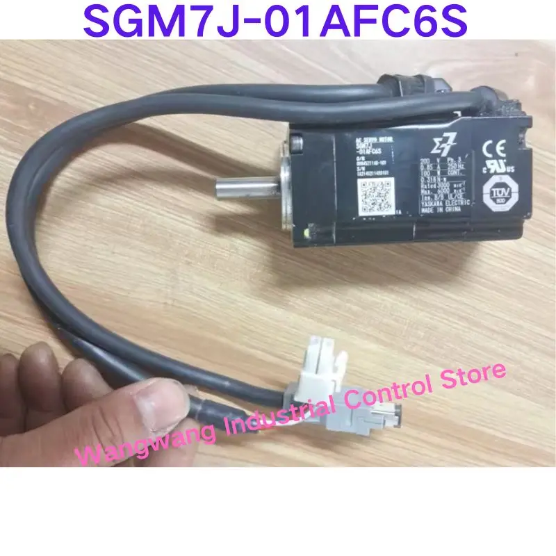 Second-hand test OK , Servo motor SGM7J-01AFC6S 100W