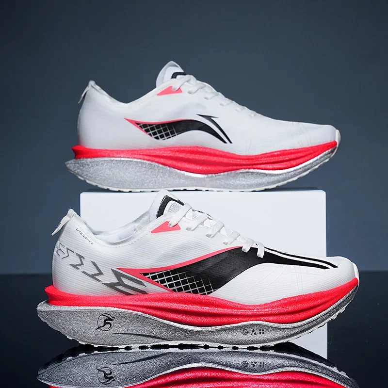 Image of Marathon Carbonplatte Luftpolster Herren Sportlaufschuhe Atmungsaktive Leichte Damen Bequeme Athletische Rutschfeste Sneakers