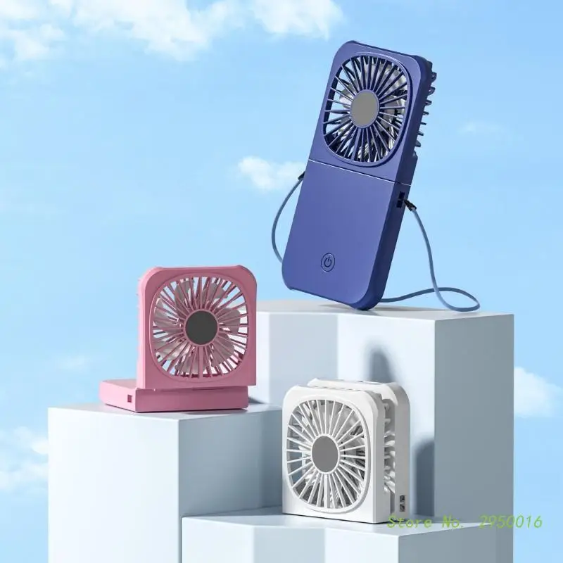 5 in 1 Handheld USB Electronic Fan Mini Personal Fan Desk Fans Foldabe as Phone Holder Mobile Power For Adults And Kids