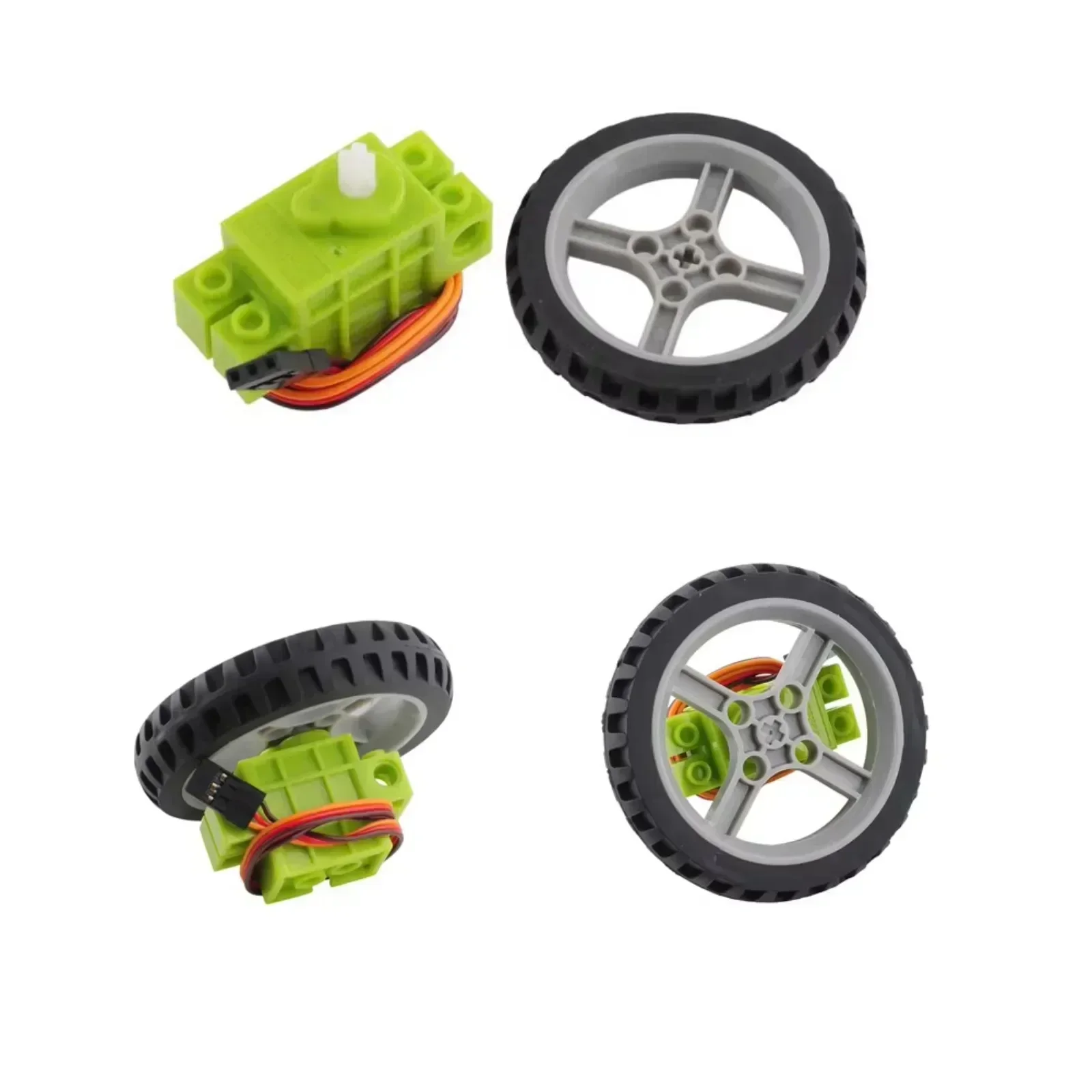 4 Stück 360 °   Programmierbarer Servomotor für Legoeds/Microbit Cross Axle Wheel High Torque Plug & Play STEM Robotics DIY ​
