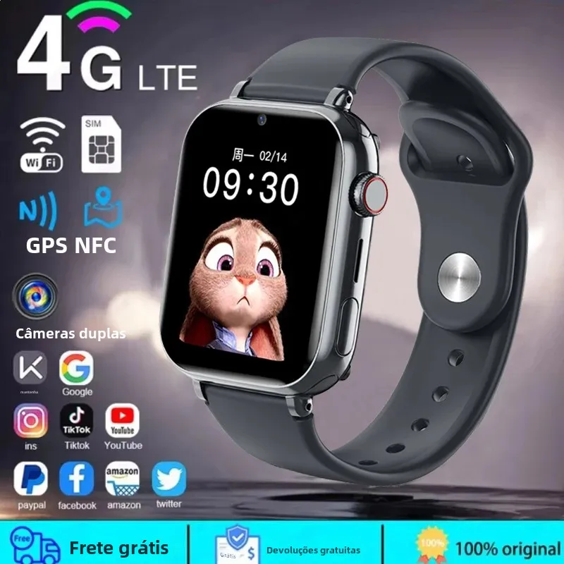 2025 relógio inteligente crianças lbs localização sos chamada telefônica cartão sim câmera foto despertador crianças relógio eletrônico presente para meninos meninas