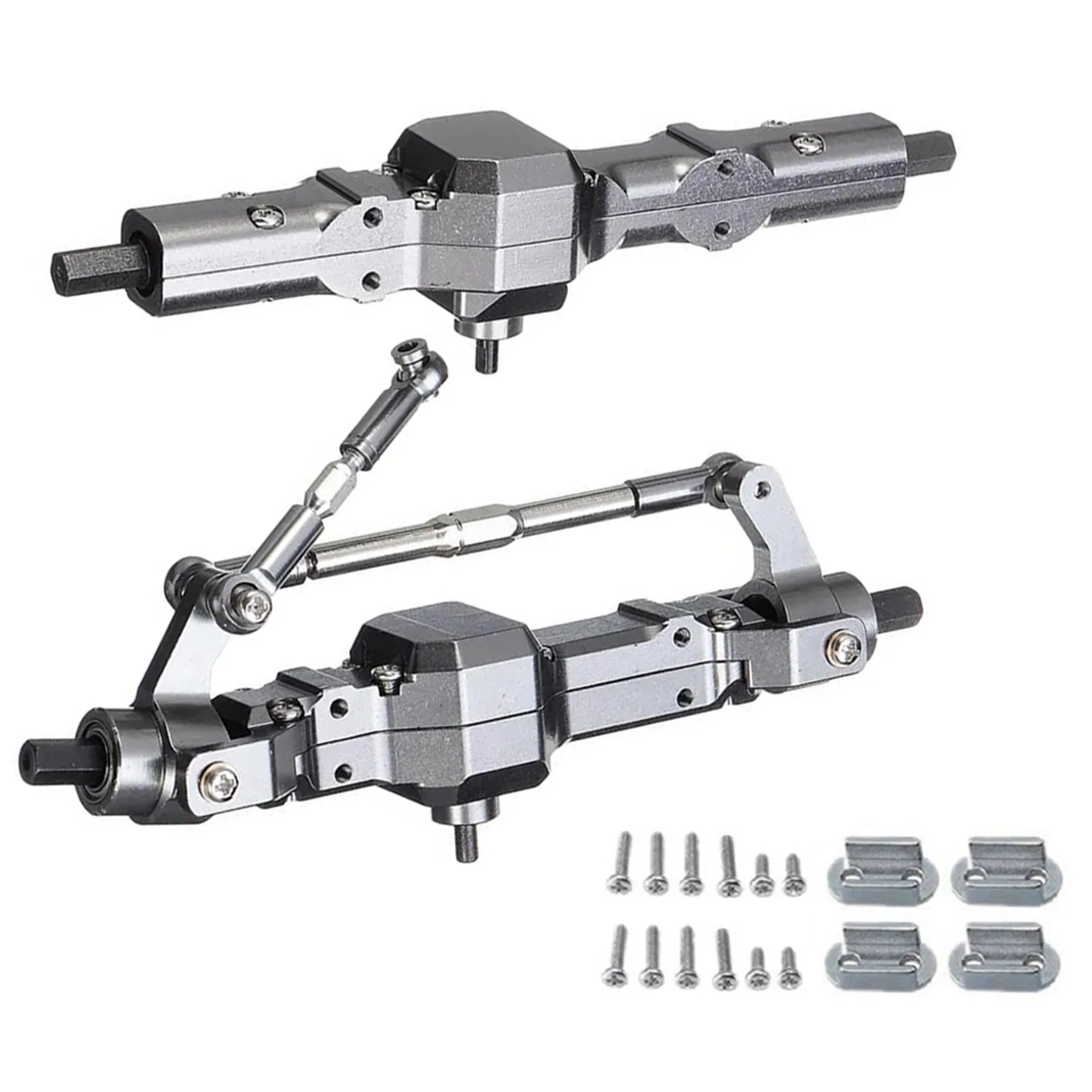 YSUN-2X Metalen Voor- en Achterbrug As Versnellingsbak Voor WPL C14 C24 C34 C44 B14 B24 1/16 RC Auto vrachtwagen Upgrade Onderdelen Accessoires