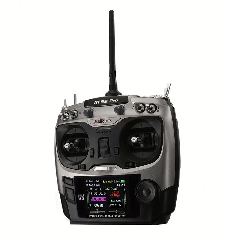 

Radiolink AT9S Pro 12 Channels 2.4G RC Transmitter Radio Controller Support Crossfire Protocol With RX R9DS For Fixed Wing