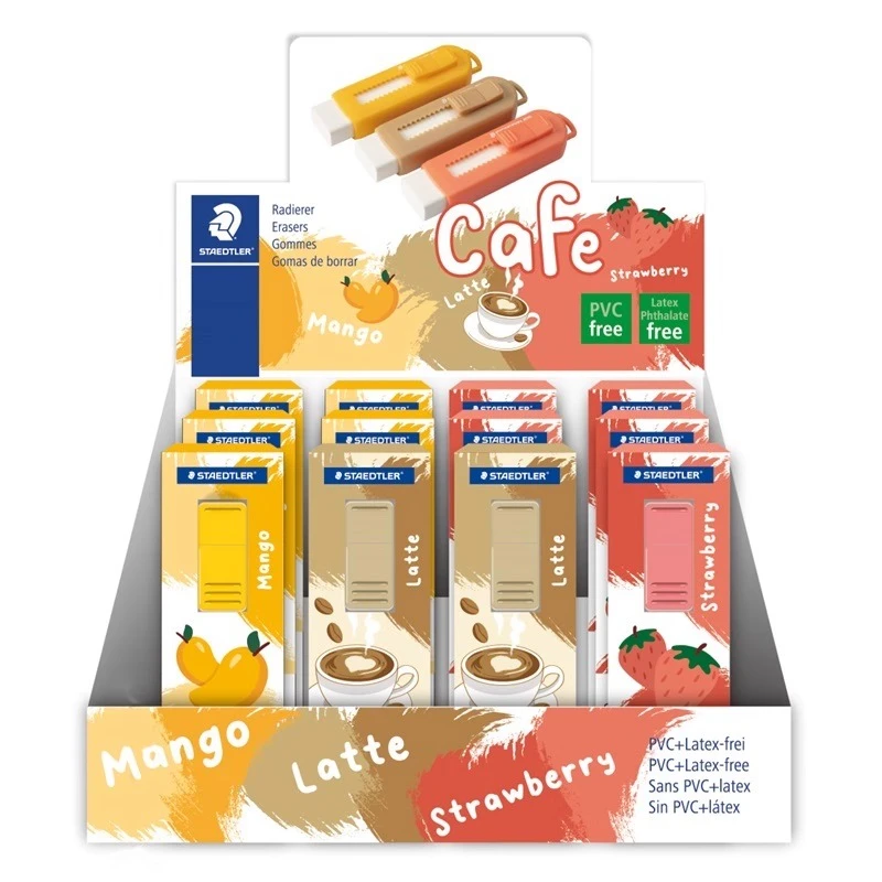 STAEDTLER Afternoon Tea Party Edición limitada Borrador push-pull ultra limpio con funda de plástico transparente Papelería linda