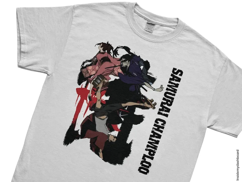 Samurai Champloo Logo T-Shirt, Samurai Anime, Nujabes, Cowboy Bebop, Samurai Champloo Shirt