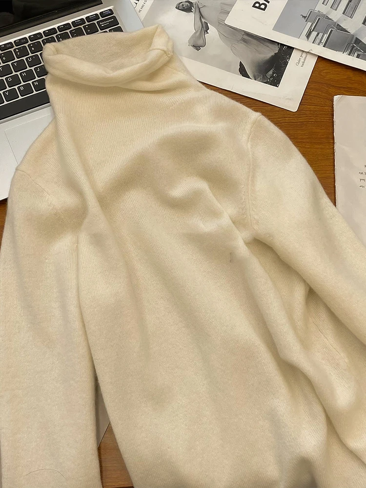 Collo alto da donna Lungo Sve Base irt Morbido e accogliente Autunno Inverno Dimagrante Abbigliamento interno Maglione lavorato a maglia Top Fasionable Commute