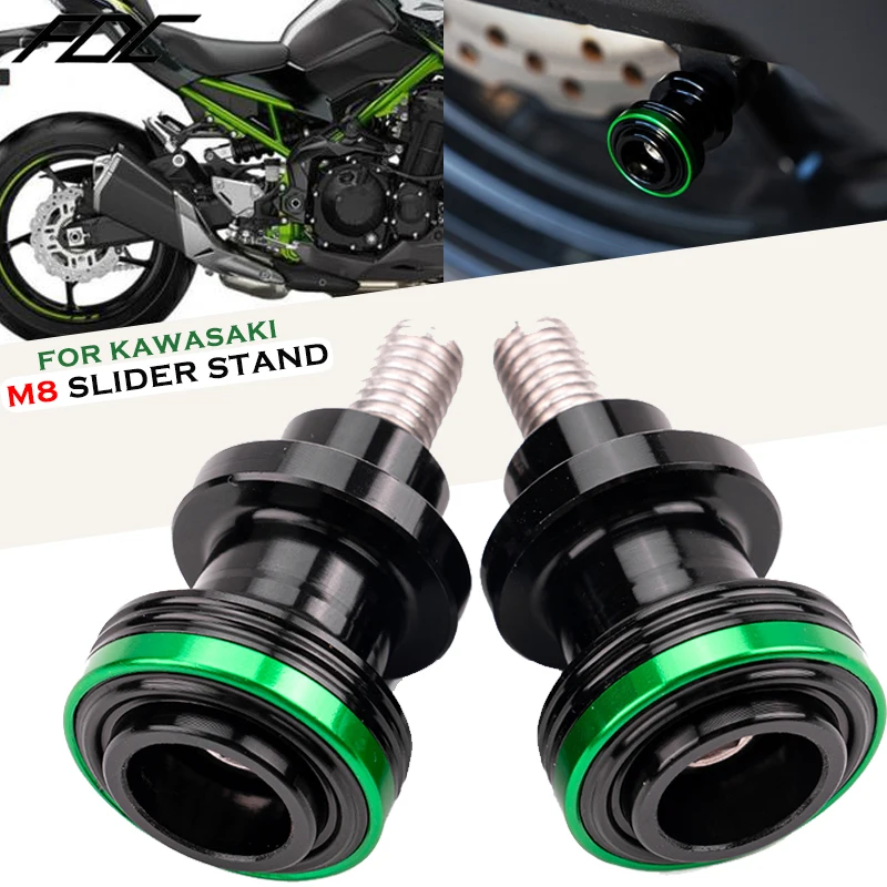 For KAWASAKI Z900 RS SE Z500 Z650 Z800 Z1000 R SX ZX6R ZX10R NINJA 650 500 400 Motorcycle M8 Swingarm Spools Slider Stand Screw