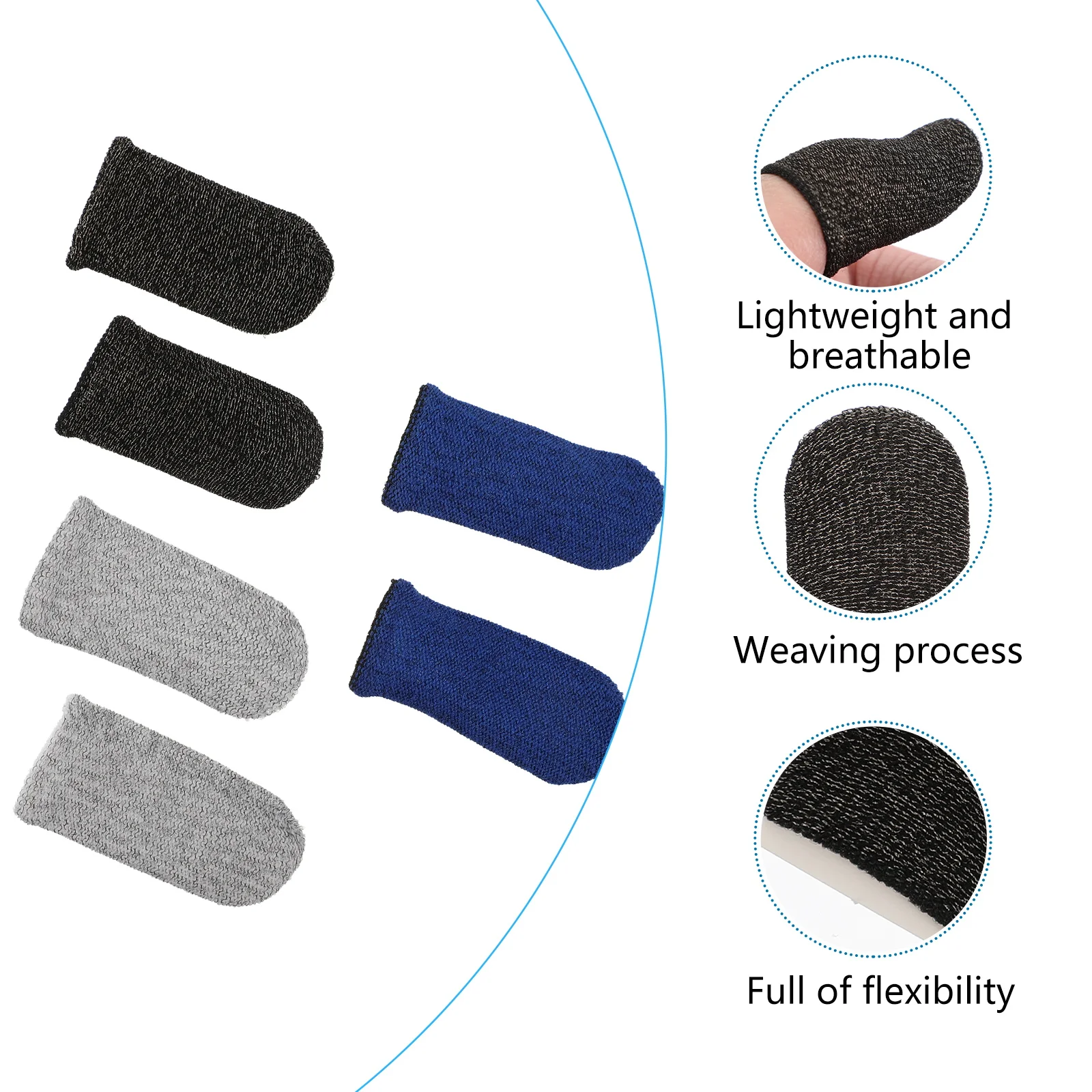 

12pcs Sweat Controller Thumb Finger Game Thumb Sleeve Phone Game Finger Sleeve Durable Practical Fit Gaming Accessories
