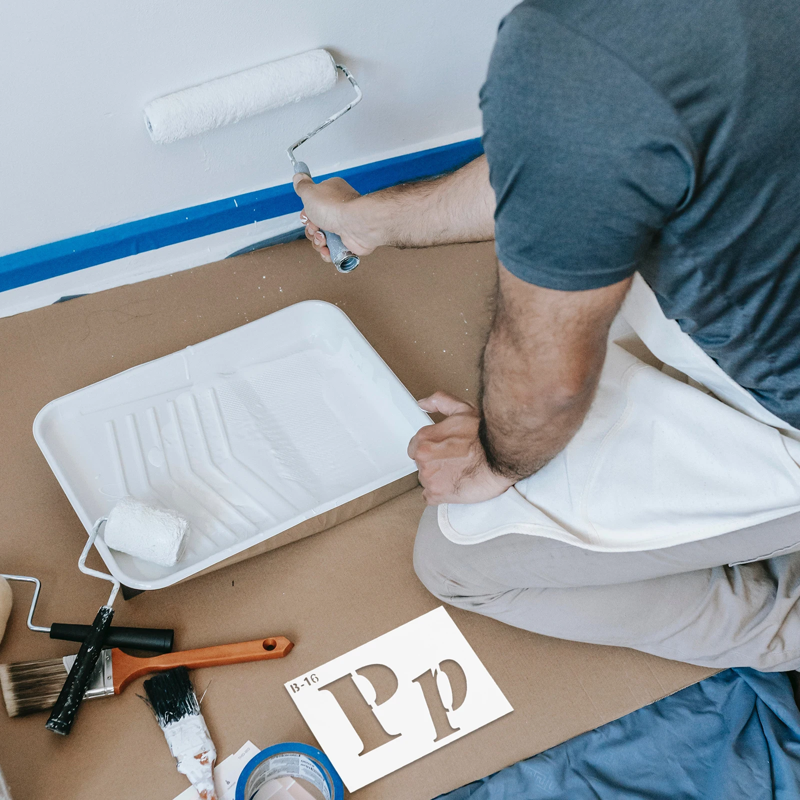 40 Pcs Stencil Templates Letters Numbers A5 Size Hollow Craft DIY Projects Wall Furniture Decoration PET Material Versatile