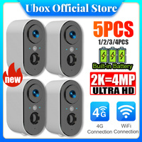 1-5PCS Ubox Security Camera Outdoor 2K Battery Powered PIR Motion Detection Indoor WiFi Surveillance Camera Color Night Vision