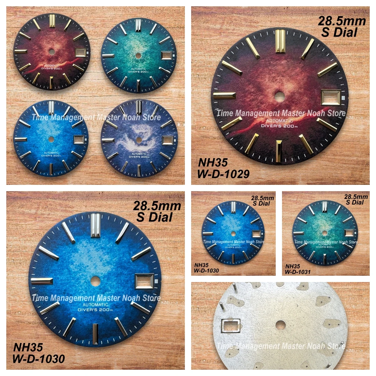 

28.5mm S Logo Dial For NH35 Movement High-Quality Colorful 3D Printing Watch Modification Accessories