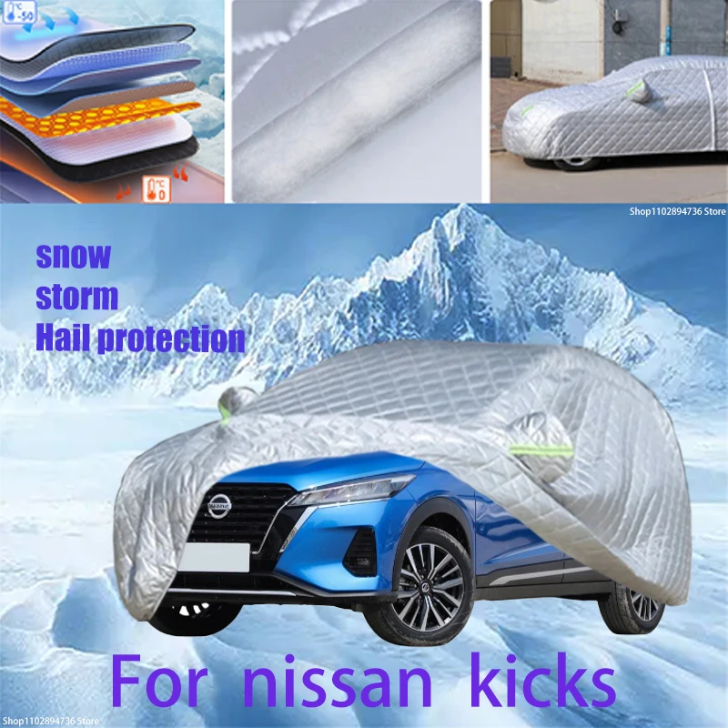 For nissan kicks Outdoor Cotton Thickened Awning For Car Anti Hail Protection Snow Covers Sunshade Waterproof Dustproof