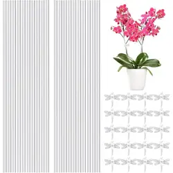Acrylic Plant Stakes Garden Stakes Clear Orchid Stakes Sticks Potted Plant Support Stakes for Supporting Vines Grow Upright