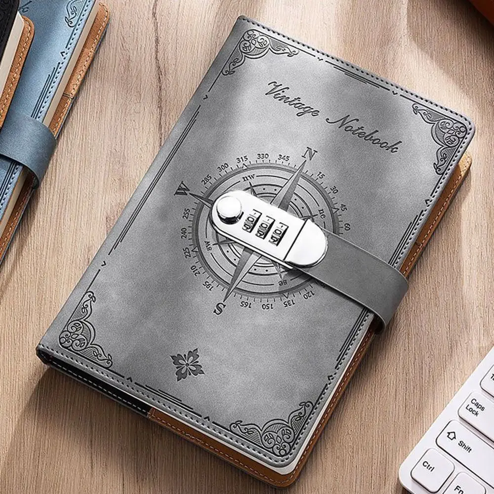 200-Page Password Notebook Stationery Protecting Secrets A5 Notebook With Lock Diary Book Smooth Writing Travelers Journal