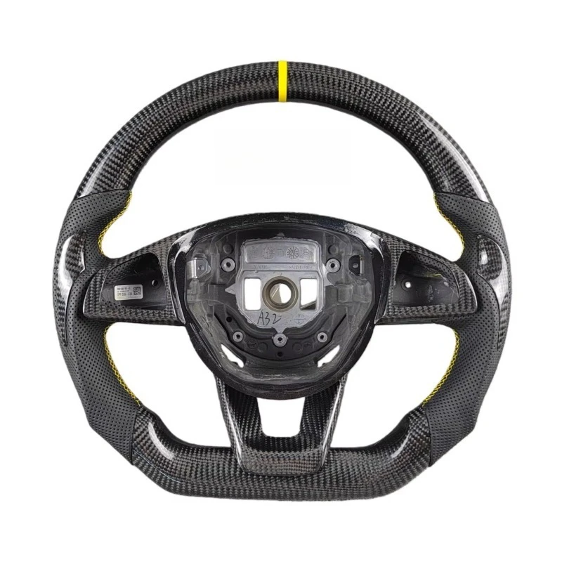 

Руль Custo из карбона и кожи, 3 спицы, 35 мм, с плоским дном, OEM, для Mercedes-Benz W204 W205 E-класса G-класса