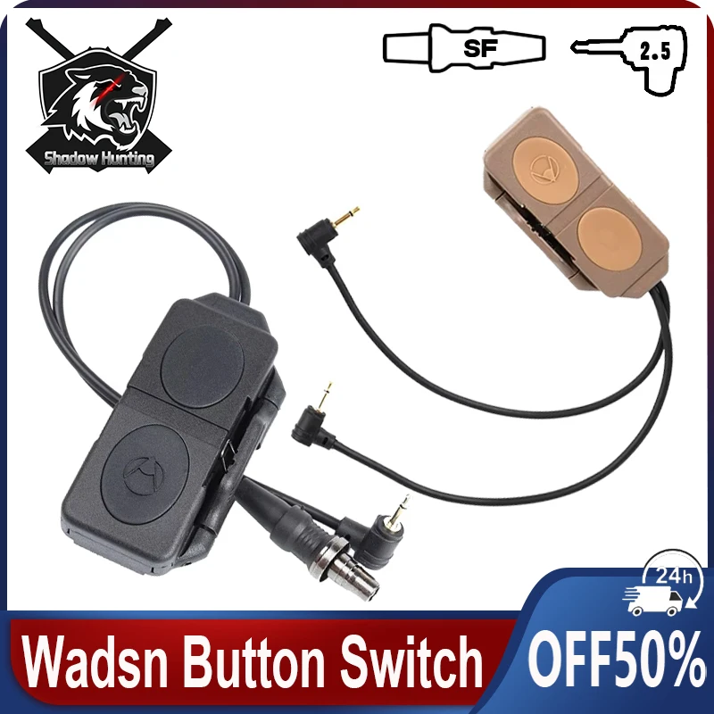 

WADSN Tactical PEQ 15 Laser Light Switch Double Button M300 M600 Flashlight Airsoft weapons Weapon Parts Fit 20mm Picatinny Rail