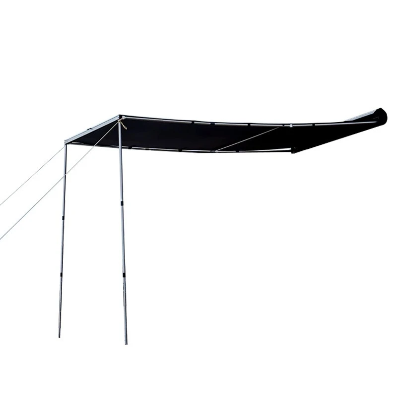 

Fully automatic telescopic side canopy, side tent, sunscreen, aluminum alloy shell, sunshade with LED lights, car canopy
