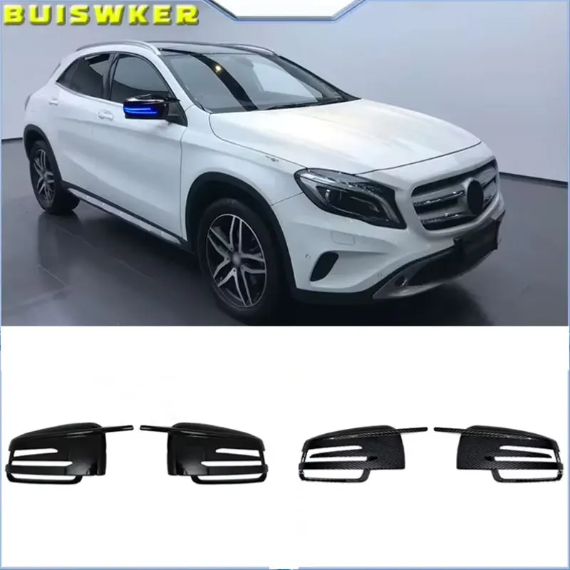 

Real Carbon fiber mirror cover Black mirror cover Overlay for Mercedes Benz W212 W221 C117 X204 W176 W246 W204 X156 Replacement